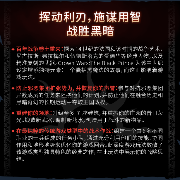 [Switch]王冠之战 黑王子 Crown Wars The Black Prince官方中文本体+1.1.0升补NSZ原版