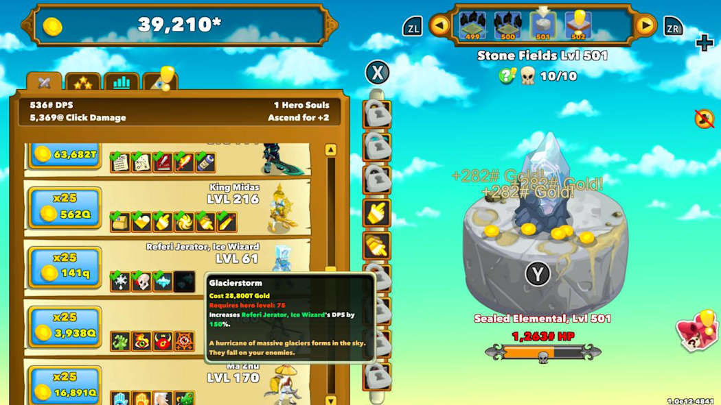 [Switch]点击英雄 Clicker Heroes官方中文本体+1.0.2升补NSZ